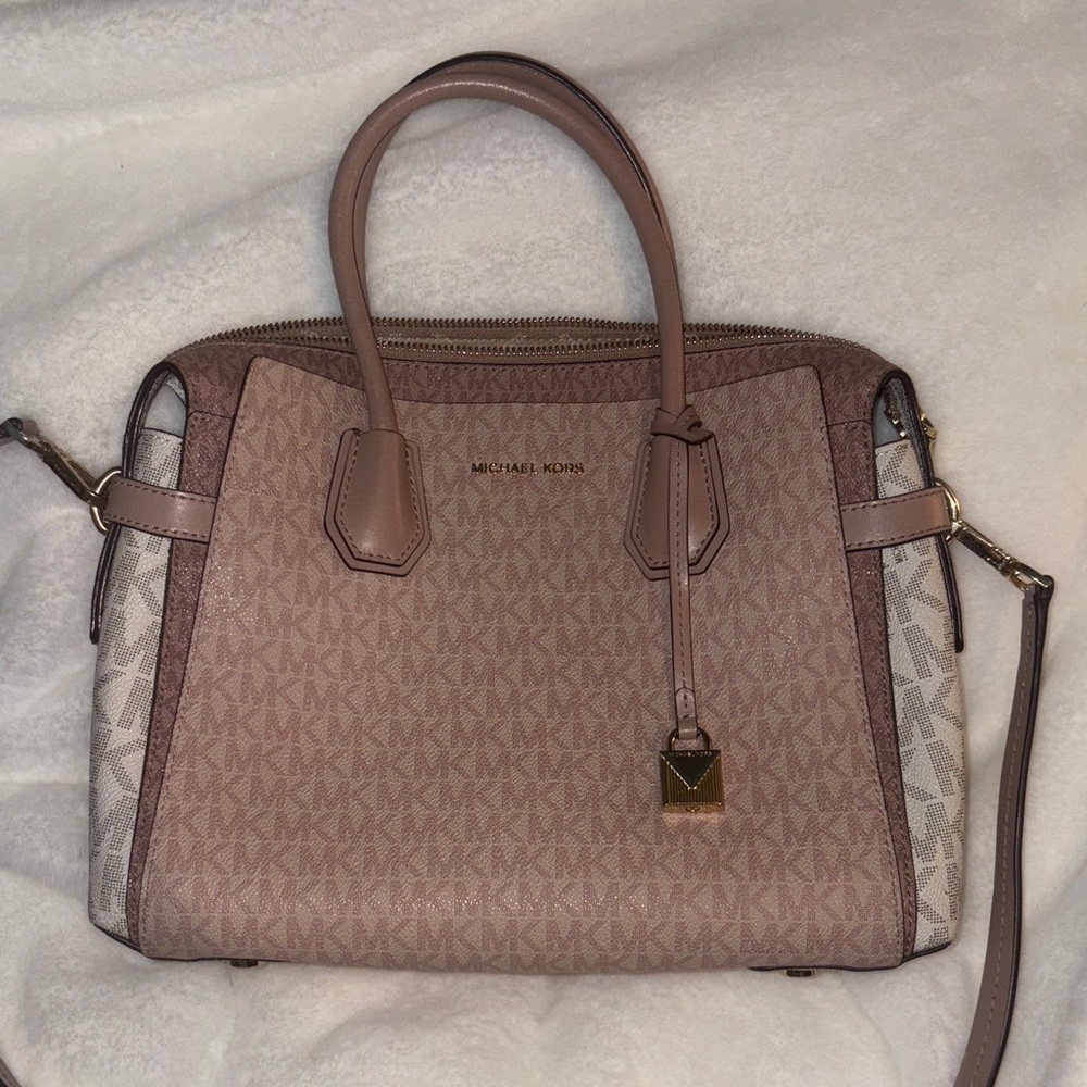 Michael Kors Blush and Cream Satchel